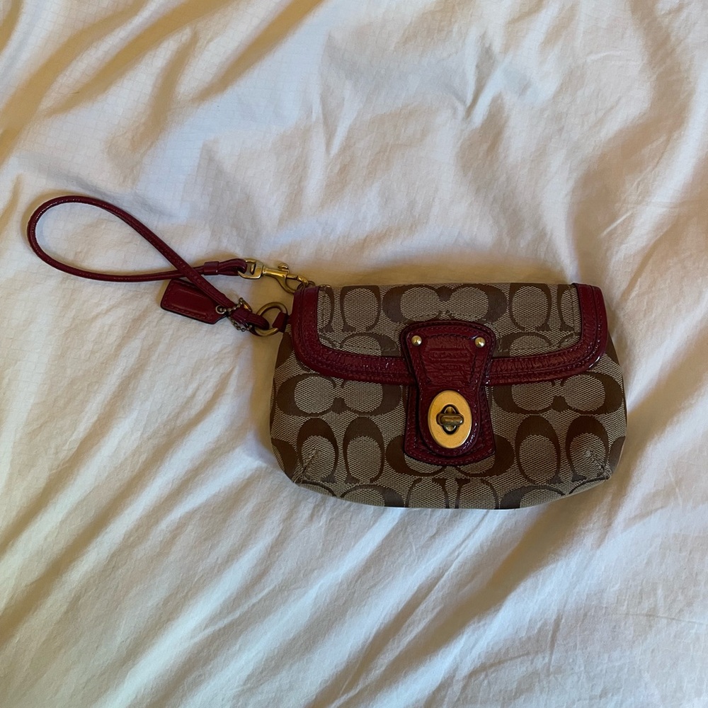 Coach Vintage Legacy Canvas Wristlet